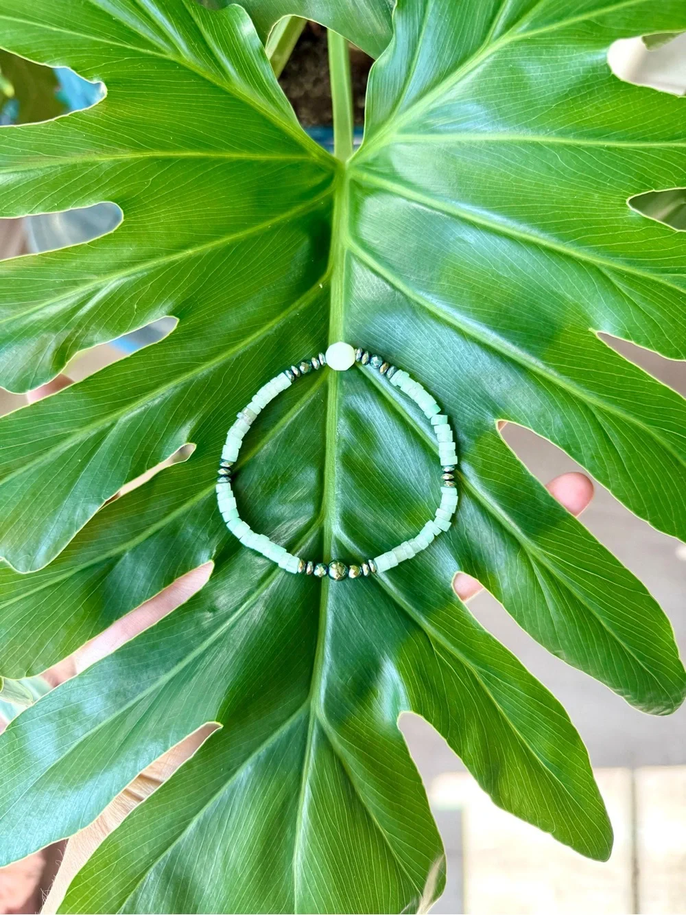 Green Aventurine - Hematite - Serpentine bracelet (one)